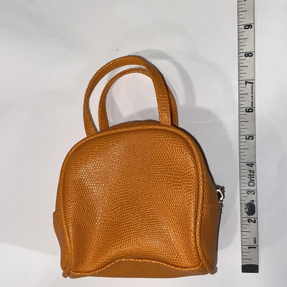 Old Navy Purse Pocket Book Handle Zip Up Side Snap Pocket Orange small - Picture 5 of 11
